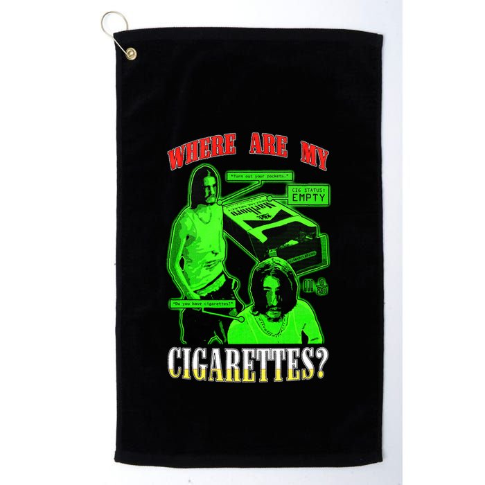 Fishtanklive Where Are My Cigarettes Golf Towel