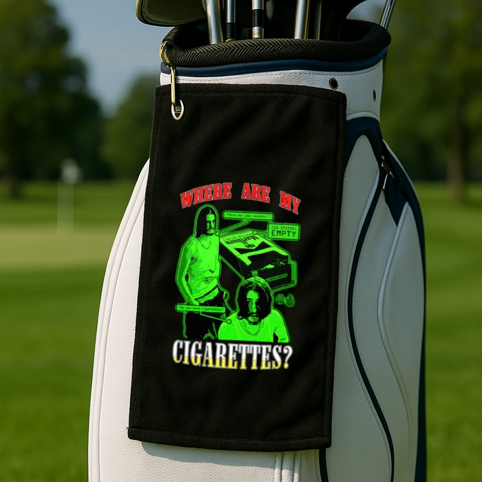 Fishtanklive Where Are My Cigarettes Golf Towel