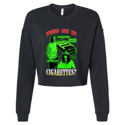 Fishtanklive Where Are My Cigarettes Cropped Pullover Crew