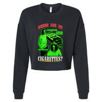 Fishtanklive Where Are My Cigarettes Cropped Pullover Crew