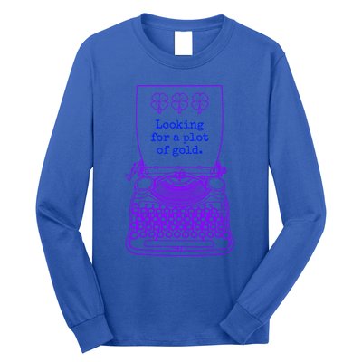 Funny Writer Author Novelist St Patricks Day Plot Of Gold Meaningful Gift Long Sleeve Shirt