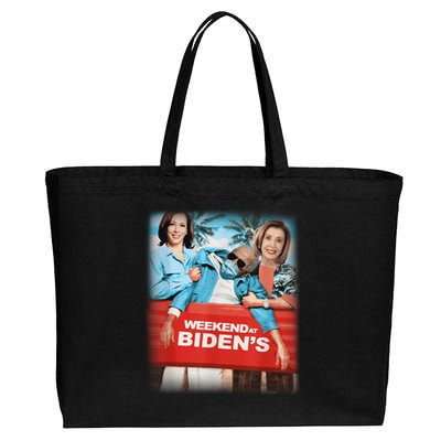 Funny Weekend At BidenS Anti Biden Democrats Sarcastic Gift Cotton Canvas Jumbo Tote