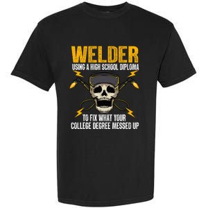 Funny Welder Art Steel Welding Migtig Welder Garment-Dyed Heavyweight T-Shirt