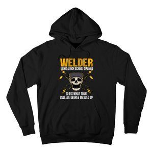 Funny Welder Art Steel Welding Migtig Welder Hoodie