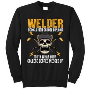 Funny Welder Art Steel Welding Migtig Welder Sweatshirt