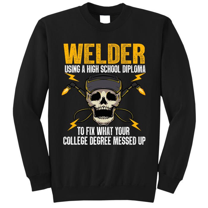 Funny Welder Art Steel Welding Migtig Welder Sweatshirt