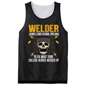 Funny Welder Art Steel Welding Migtig Welder Mesh Reversible Basketball Jersey Tank