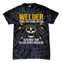 Funny Welder Art Steel Welding Migtig Welder Tie-Dye T-Shirt