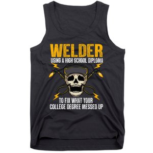 Funny Welder Art Steel Welding Migtig Welder Tank Top