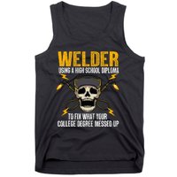 Funny Welder Art Steel Welding Migtig Welder Tank Top