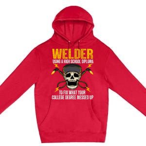 Funny Welder Art Steel Welding Migtig Welder Premium Pullover Hoodie