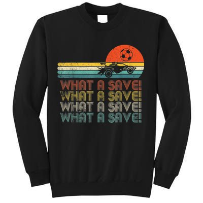 Funny What A Save Vintage Retro Rocket Soccer Car League Sweatshirt