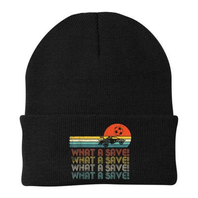Funny What A Save Vintage Retro Rocket Soccer Car League Beanie