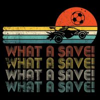 Funny What A Save Vintage Retro Rocket Soccer Car League Visor