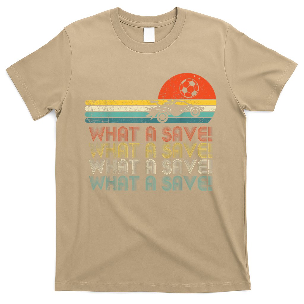 Funny What A Save Vintage Retro Rocket Soccer Car League T-Shirt