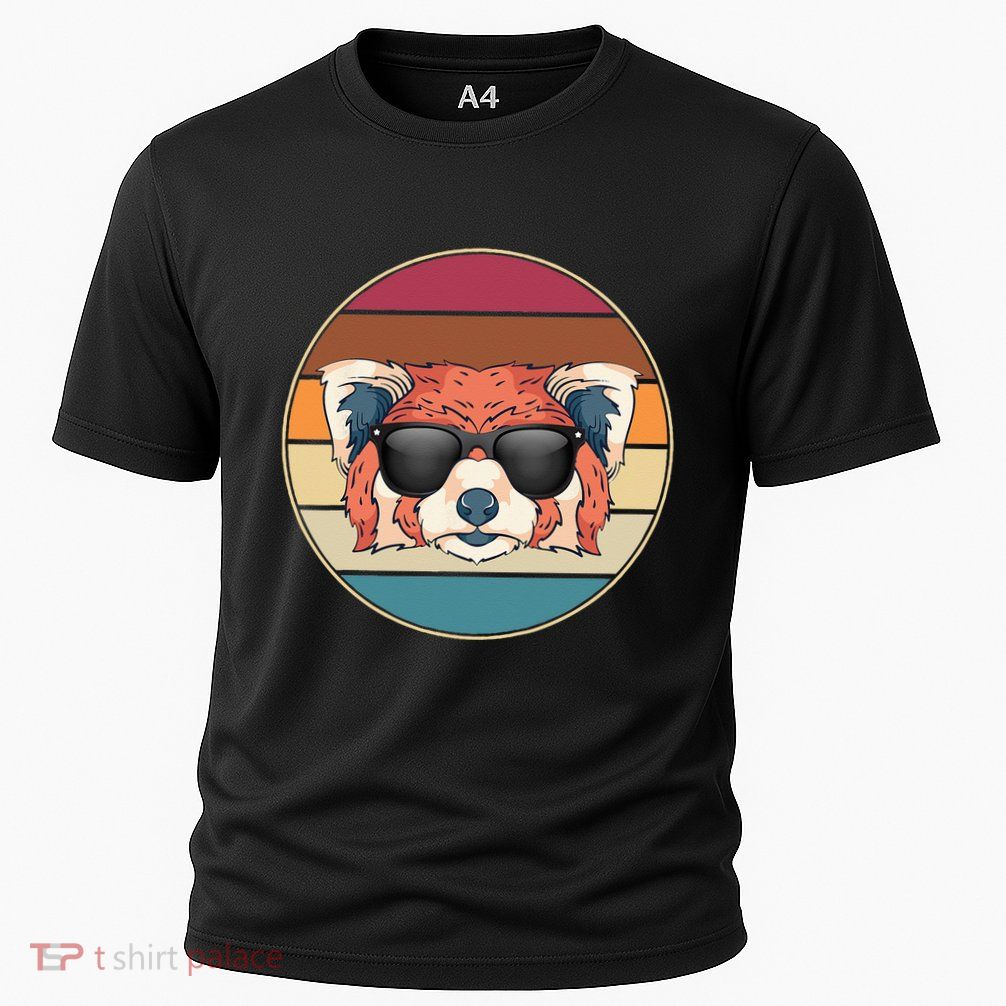 Funny Wild Animal Zoo Keeper Gift Retro Sunglasses Red Panda Performance Shirt