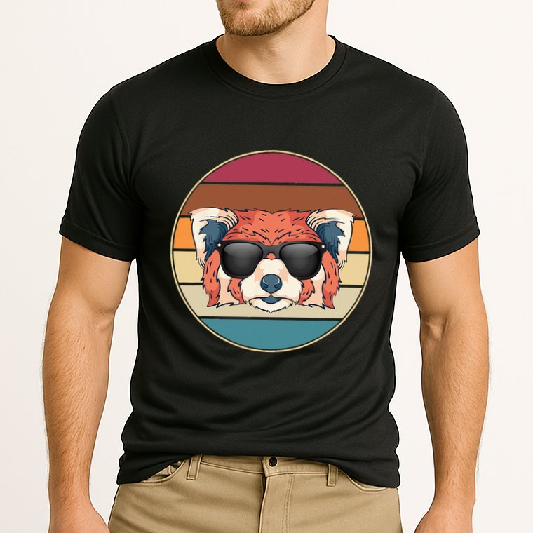 Funny Wild Animal Zoo Keeper Gift Retro Sunglasses Red Panda Cooling Performance Crew T-Shirt