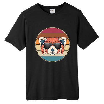 Funny Wild Animal Zoo Keeper Gift Retro Sunglasses Red Panda Tall Fusion ChromaSoft Performance T-Shirt