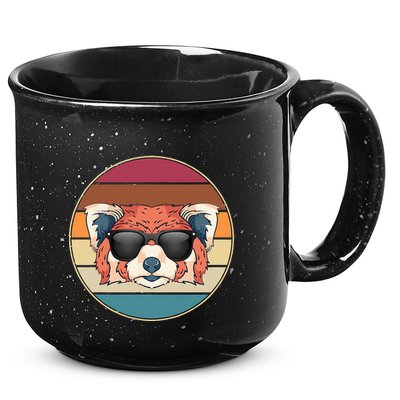 Funny Wild Animal Zoo Keeper Gift Retro Sunglasses Red Panda 15oz Campfire Ceramic Mug