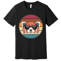 Funny Wild Animal Zoo Keeper Gift Retro Sunglasses Red Panda Premium T-Shirt