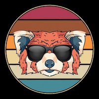 Funny Wild Animal Zoo Keeper Gift Retro Sunglasses Red Panda Zip Tote Bag