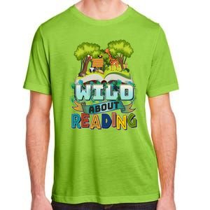 Funny Wild About Reading Book Lover Reading Fan Adult ChromaSoft Performance T-Shirt