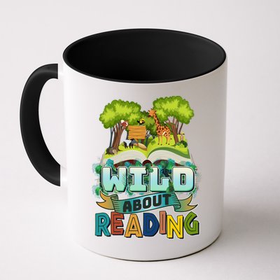 Funny Wild About Reading Book Lover Reading Fan Mug