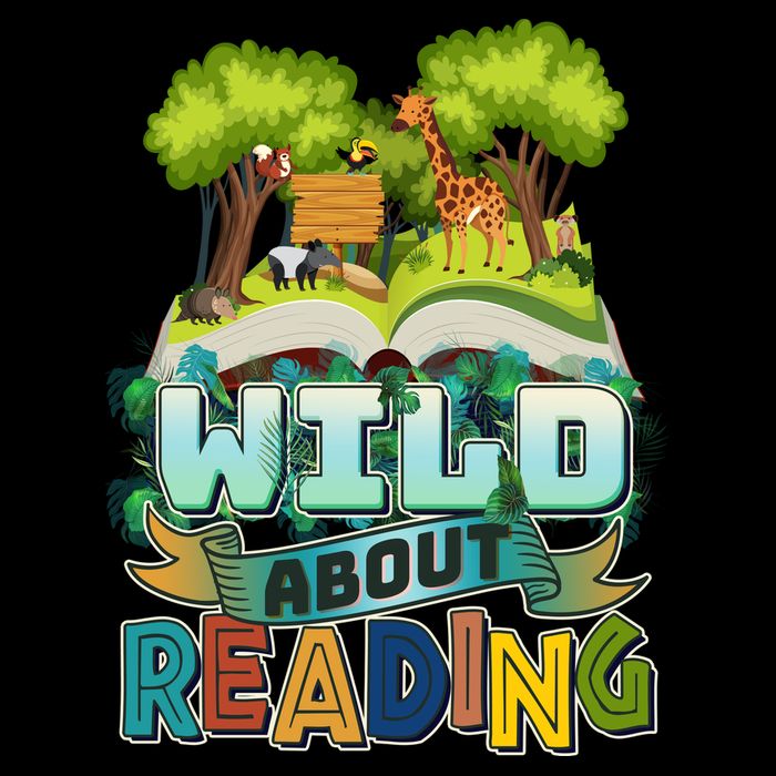 Funny Wild About Reading Book Lover Reading Fan Drawstring Bag
