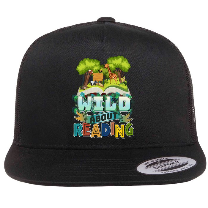 Funny Wild About Reading Book Lover Reading Fan Flatbill Hat