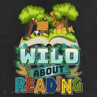 Funny Wild About Reading Book Lover Reading Fan 25L Jumbo Tote