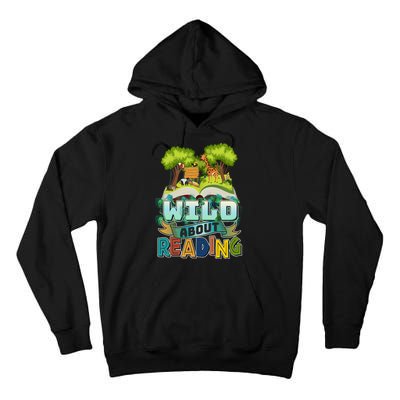 Funny Wild About Reading Book Lover Reading Fan Tall Hoodie