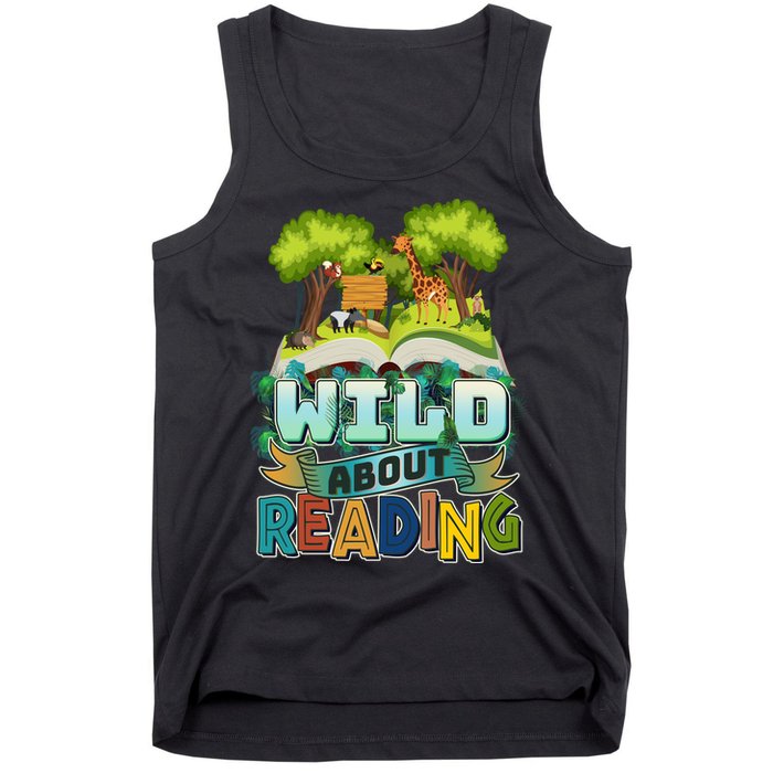 Funny Wild About Reading Book Lover Reading Fan Tank Top
