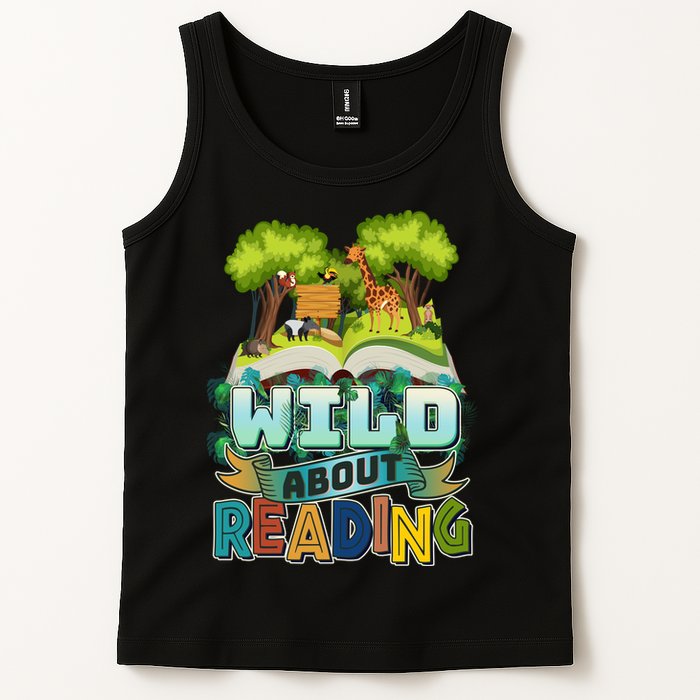 Funny Wild About Reading Book Lover Reading Fan Tank Top
