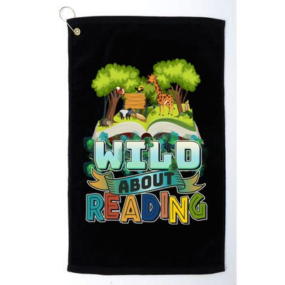 Funny Wild About Reading Book Lover Reading Fan Golf Towel