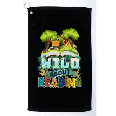 Funny Wild About Reading Book Lover Reading Fan Platinum Collection Golf Towel