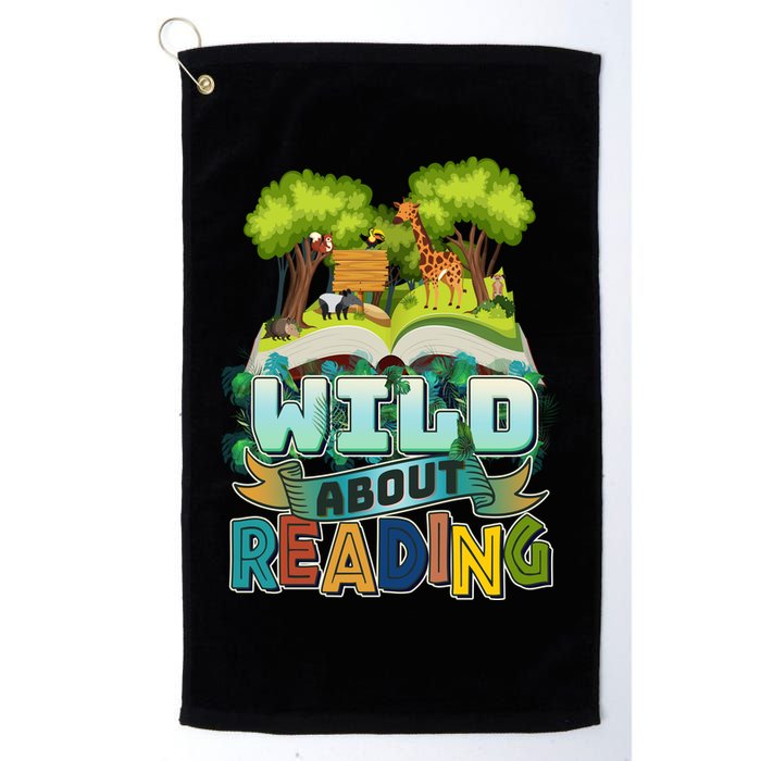 Funny Wild About Reading Book Lover Reading Fan Golf Towel