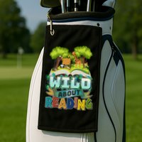 Funny Wild About Reading Book Lover Reading Fan Golf Towel