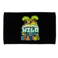 Funny Wild About Reading Book Lover Reading Fan Microfiber Hand Towel
