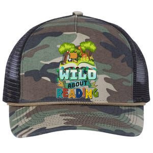 Funny Wild About Reading Book Lover Reading Fan Retro Rope Trucker Hat Cap