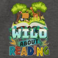 Funny Wild About Reading Book Lover Reading Fan Vector Backpack