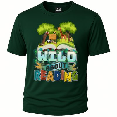 Funny Wild About Reading Book Lover Reading Fan Performance Shirt
