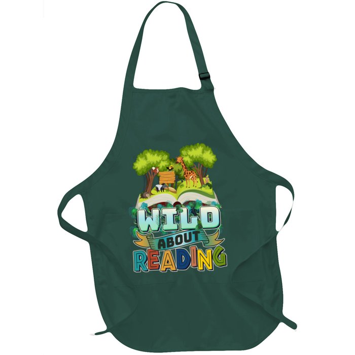 Funny Wild About Reading Book Lover Reading Fan Apron