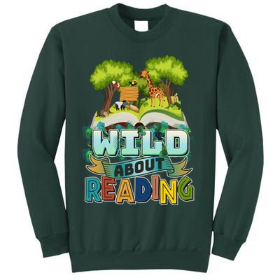 Funny Wild About Reading Book Lover Reading Fan Sweatshirt