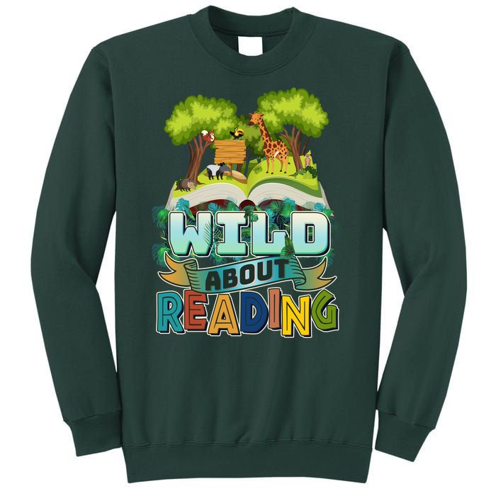 Funny Wild About Reading Book Lover Reading Fan Sweatshirt