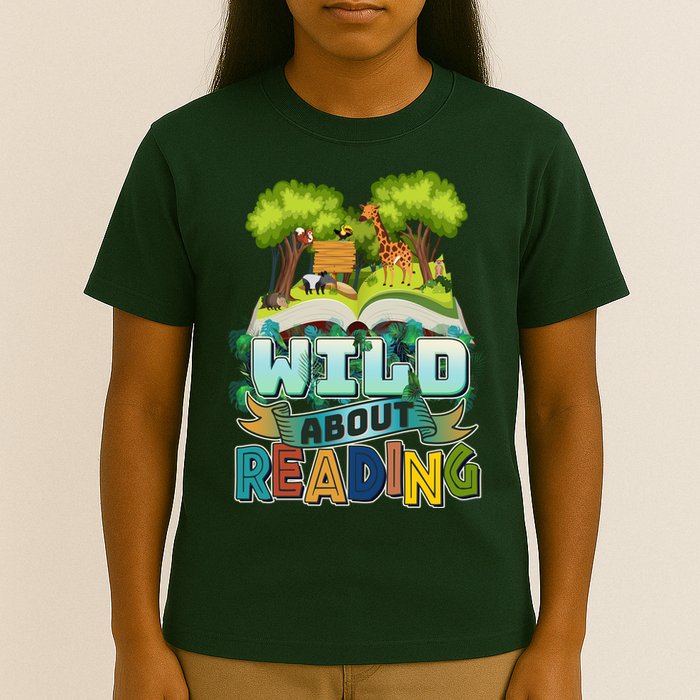 Funny Wild About Reading Book Lover Reading Fan T-Shirt