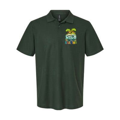 Funny Wild About Reading Book Lover Reading Fan Softstyle Adult Sport Polo