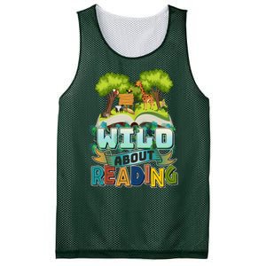 Funny Wild About Reading Book Lover Reading Fan Mesh Reversible Basketball Jersey Tank