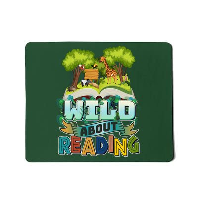 Funny Wild About Reading Book Lover Reading Fan Mousepad