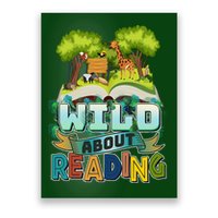 Funny Wild About Reading Book Lover Reading Fan Poster