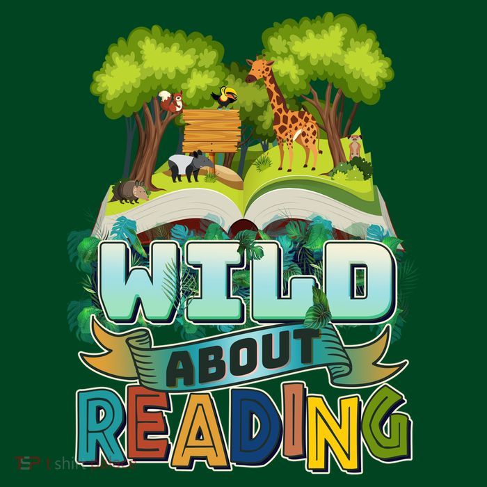 Funny Wild About Reading Book Lover Reading Fan Premium T-Shirt